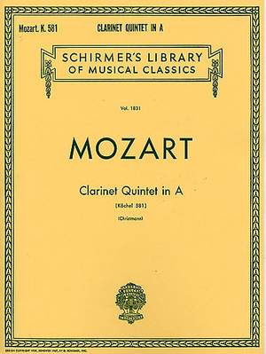 Wolfgang Amadeus Mozart: Clarinet Quintet in A, K.581
