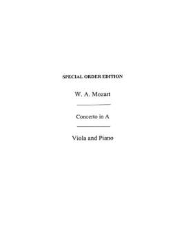 Wolfgang Amadeus Mozart: Concerto In A K622 (Tertis)