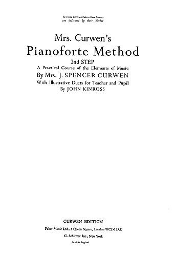 Mrs Curwen's Pianoforte Method