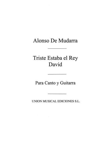 Triste Estaba El Rey David