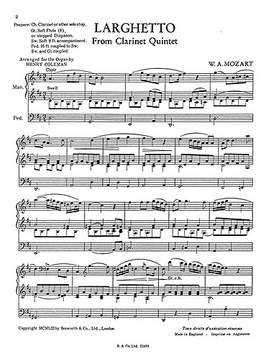 Larghetto From Clarinet Quintet