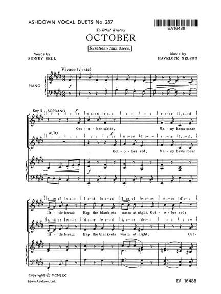 H. Nelson: October