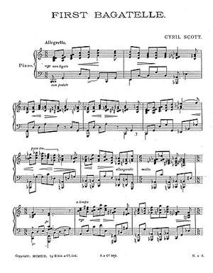 Cyril Scott: First Bagatelle for Piano