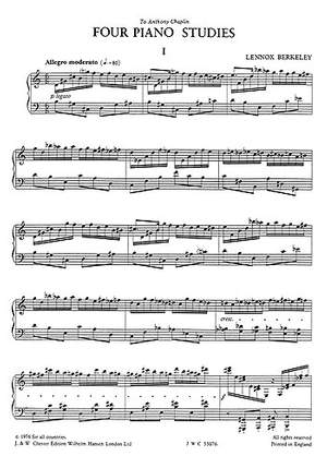 Lennox Berkeley: Four Piano Studies Op. 82