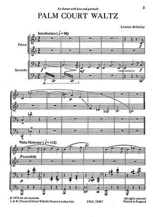 Lennox Berkeley: Palm Court Waltz Op.81 No.2a