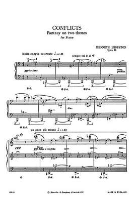 Kenneth Leighton: Conflicts (Fantasy On Two Themes) Op. 51 for Piano