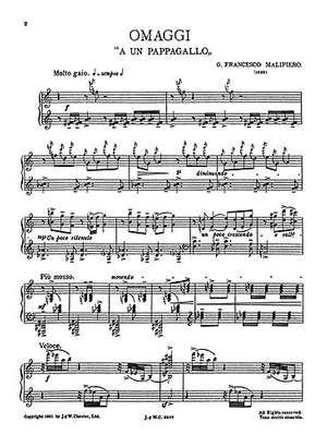 Gian Francesco Malipiero: Omaggi for Piano Solo