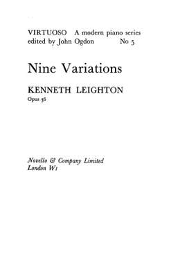 Kenneth Leighton: Nine Variations Op. 36 for Piano