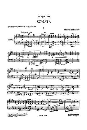 Lennox Berkeley: Sonata in A For Piano, Op.20