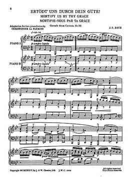 Johann Sebastian Bach: Two Choral Preludes for Two Pianos