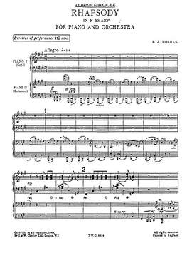 E.J. Moeran: Rhapsody In F Sharp (Two Pianos)
