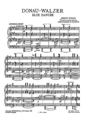 Johann Strauss Jr.: The Blue Danube Waltz For Piano.