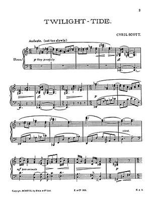 Cyril Scott: Twilight-tide for Piano