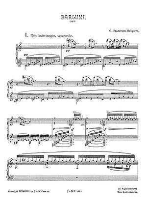 Gian Francesco Malipiero: Barlumi for Piano