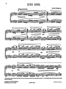 Selim Palmgren: Bird Song for Piano