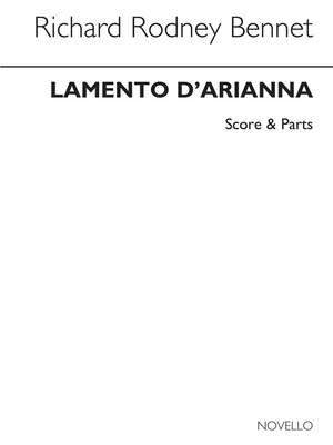 Richard Rodney Bennett: Lamento D'arianna for String Quartet