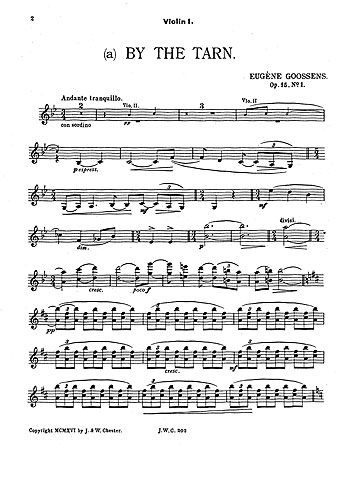 Eugene Goossens: Two Sketches for String Quartet