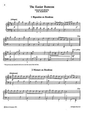 Jean-Philippe Rameau: Easier Rameau for Piano