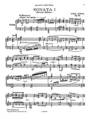 Cyril Scott: Sonata No. 1 Op.66 for Piano