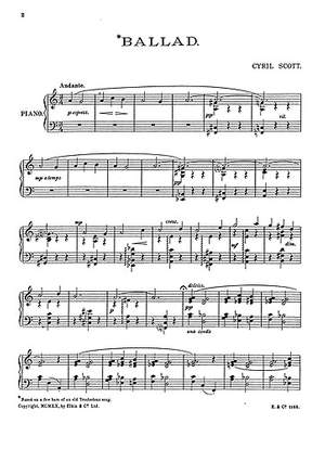 Cyril Scott: Ballad for Piano