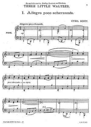 Cyril Scott: Three Little Waltzes for Piano