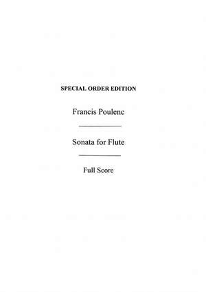 Francis Poulenc: Flute Sonata (Full Score)