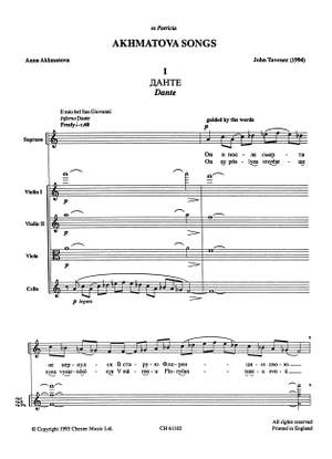 John Tavener: Akhmatova Songs