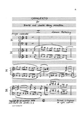 Lennox Berkeley: Concerto For Piano and Double String Orchestra