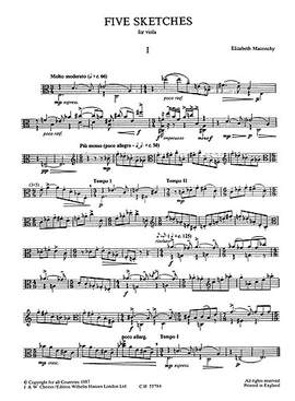 Elizabeth Maconchy: 5 Sketches For Viola Solo