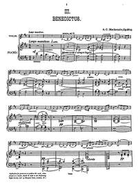 A.C. MacKenzie: Benedictus for Violin and Piano