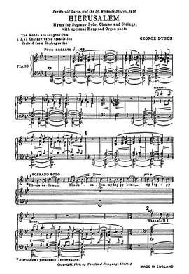 George Dyson: Hierusalem