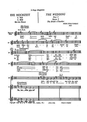 Igor Stravinsky: Les Noces (Chorus Part)