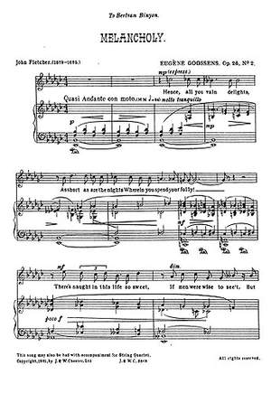 Eugene Goossens: Melancholy from 'Three Songs Op.26'