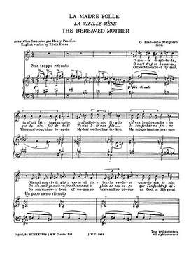 Gian Francesco Malipiero: The Bereaved Mother From Sette Canzoni