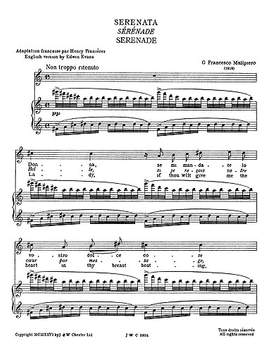 Gian Francesco Malipiero: Serenata From Sette Canzoni