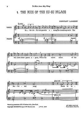 Constant Lambert: Three Poems Of Li-po
