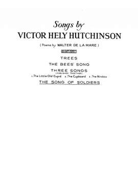 Victor Hely-Hutchinson: Song Of Soldiers In B Flat