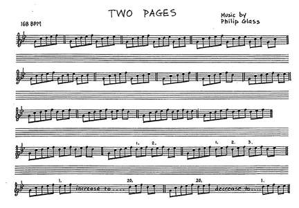 Philip Glass: Two Pages