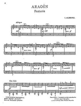 Isaac Albéniz: Aragon Fantasia For Piano Four Hands