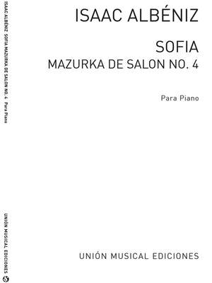Isaac Albéniz: Sofia No.4 From Mazurkas Desalon Op.66 For Piano