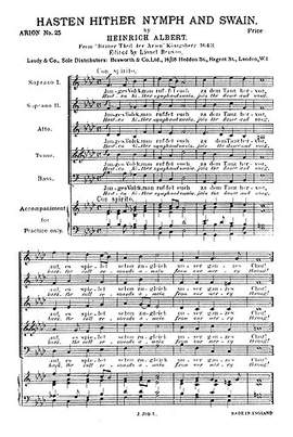 H. Albert: Hasten Hither Nymph And Swain