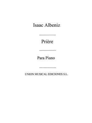 Isaac Albéniz: Priere From Piezas Caracteristicas Op.92 For Piano