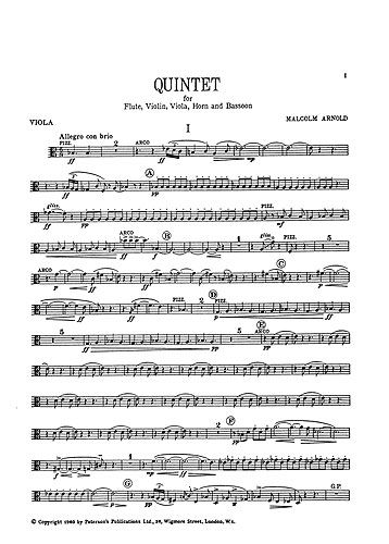 Malcolm Arnold: Quintet Op.7