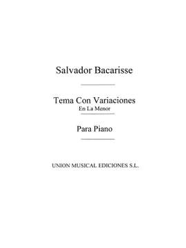 Tema Con Variaciones En La Menor A Minor For Piano