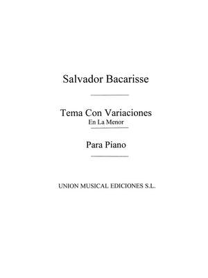 Tema Con Variaciones En La Menor A Minor For Piano