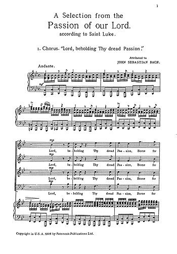 Bach: St. Luke's Passion- A Selection