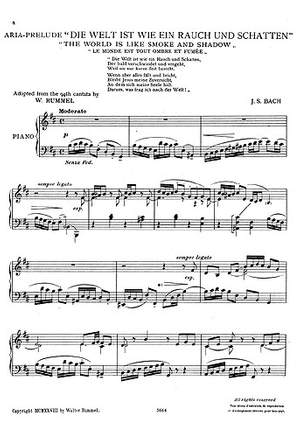 Johann Sebastian Bach: World Is Smoke (Piano)