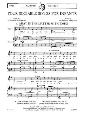 E. Barnard: Four Sociable Songs For Infants