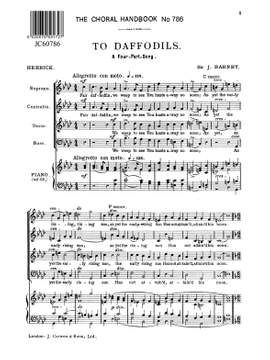 Joseph Barnby: To Daffodils