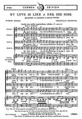 Granville Bantock: My Luve Is Like A Red, Red Rose